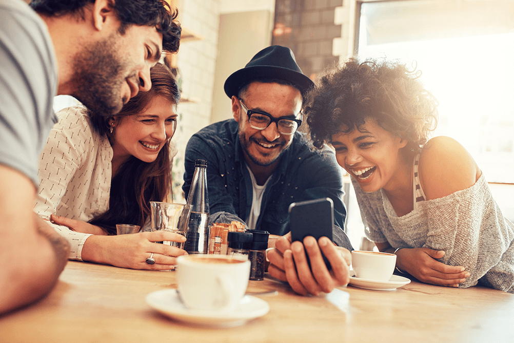 Group of friends checking with lottery has the best odds