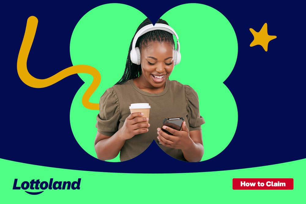 How To Claim lottoland winnings A woman on her phone reading about how to claim her lottoland winnings