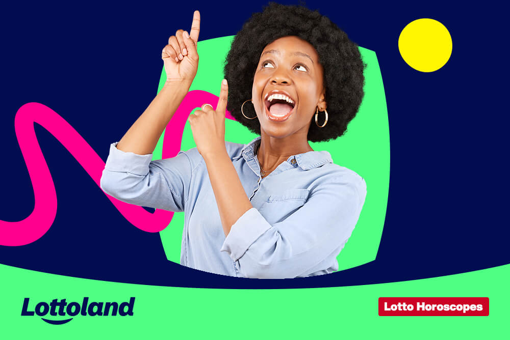 A wioman happy after reading her lucky lotto horoscopes
