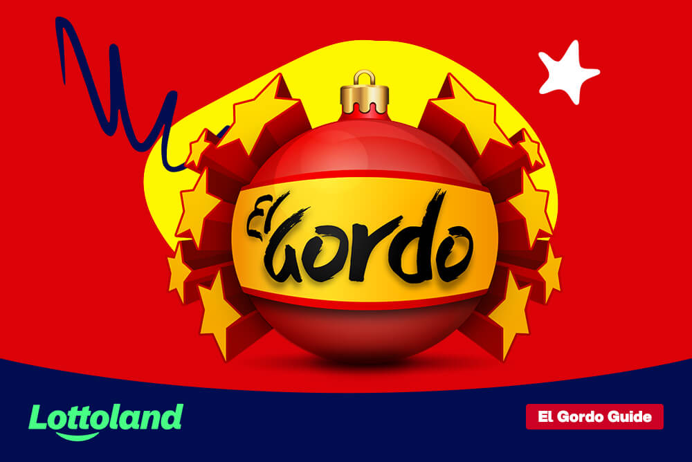 El Gordo - the spanish christmas lottery The el gordo logo on a red background