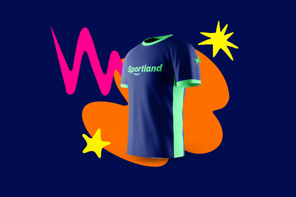 Sports betting odds explained a sportland sports jersey on a purple, red and pink background