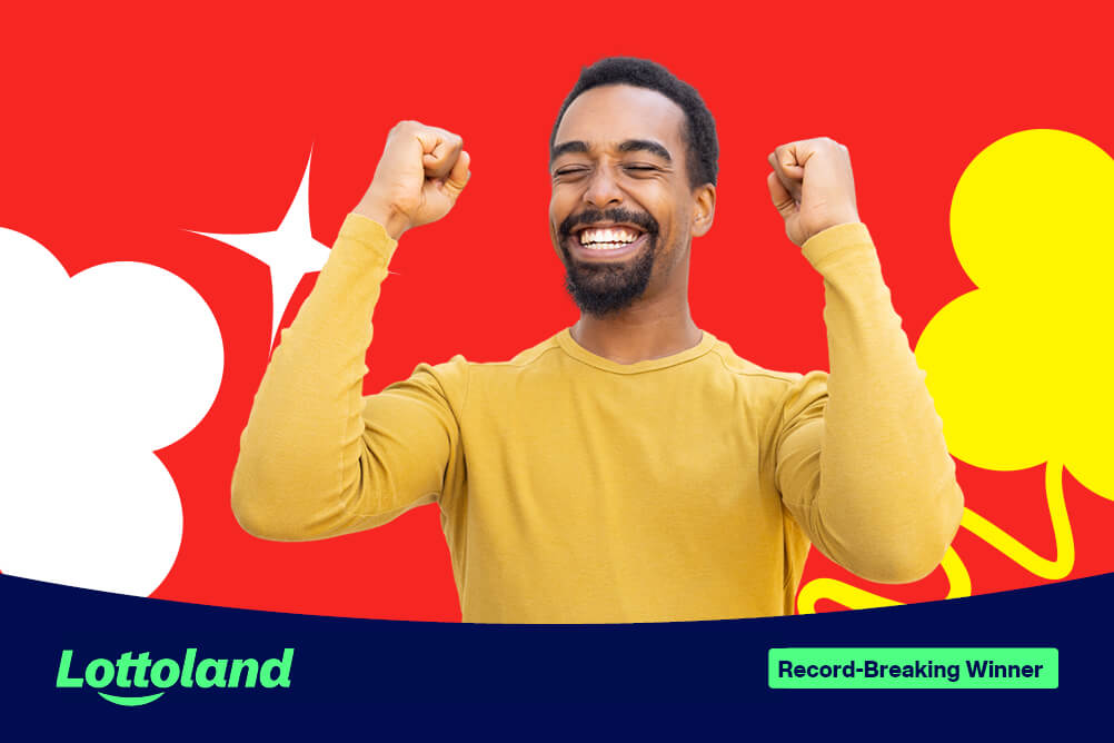 A man celebrating the news of yet another South African record win at Lottoland